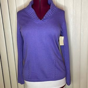 Coldwater Creek soft lavender long sleeve sweater. Size M (10-12). NWT